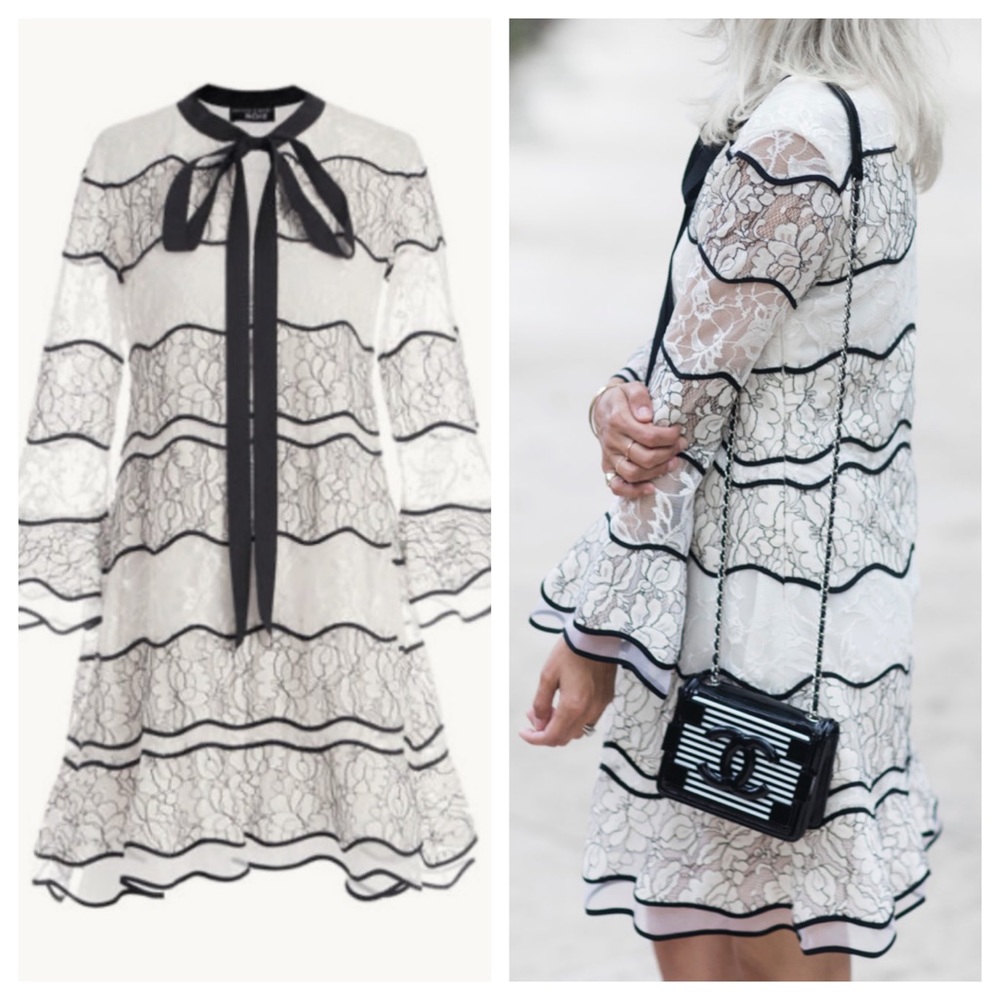 Sachin & Babin Slipper Lace Cocktail Dress